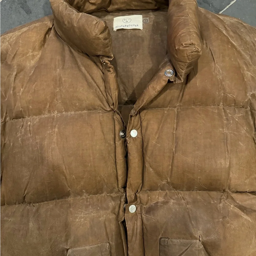 Olderbrother waxed Puffer Jacket - Picture 3 of 5